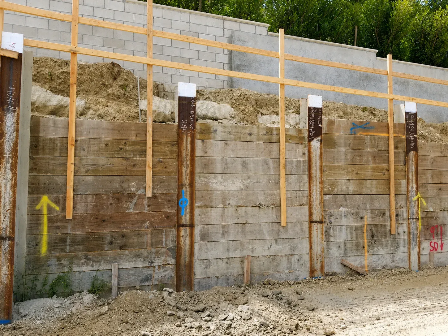 Soldier pile and lagging shoring design for excavation support in Los Angeles